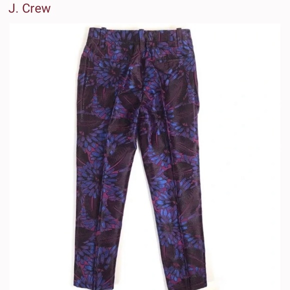 J Crew garden pant in midnight floral jacquard - Picture 4 of 8
